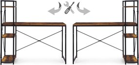 Маса за работа и игра с рафтове 120 x 60 cm Черен