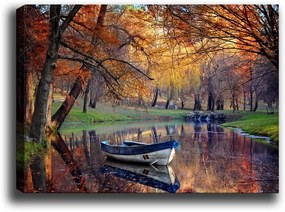 Живопис , 70 x 50 cm Boat Lake - Tablo Center