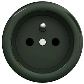 Kliklap - ретро домашна електрическа розетка без рамка, 230 V, зелена