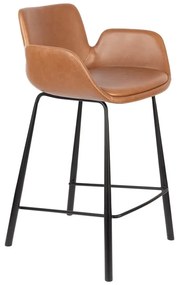 Кафяви бар столове в цвят коняк в комплект от 2 броя 91,5 cm Brit - Zuiver