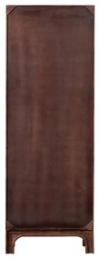 Тъмнокафяво шкафче от масивно манго 75x210x45 cm Staes – WOOOD