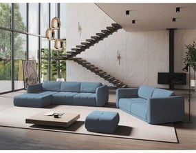 Светлосин ъглов диван (ляв ъгъл) Hoku – Makamii