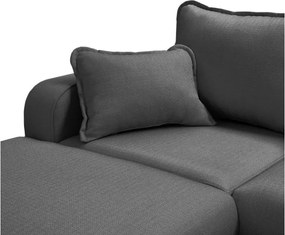 Тъмносив ъглов диван (ляв ъгъл) Beata - Ropez