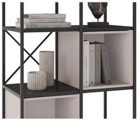 Черно-кремава библиотека 71x179 cm Anya – Marckeric