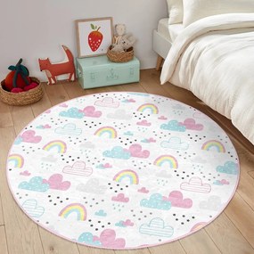 Бял детски килим ø 100 cm Comfort - Mila Home