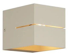 Модерна стенна лампа бежова G9 квадратна - Transfer