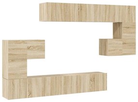 3079039 vidaXL Комплект ТВ шкафове от 10 части, дъб сонома, инженерно дърво