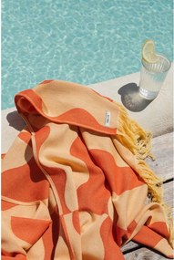 Жълта/оранжева памучна плажна кърпа 100x160 cm Nuno – noo.ma