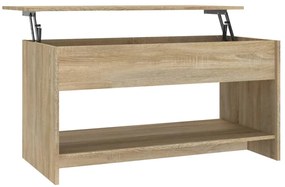 809650 vidaXL Кафе маса, дъб сонома, 102x50x52,5 см, инженерно дърво