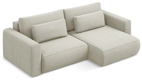 Бежов разтегателен ъглов диван с място за съхранение (десен ъгъл) Kapua – Makamii