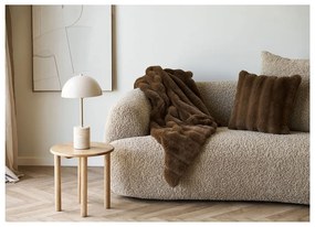 Кафяво одеяло от изкуствена кожа 130x180 cm Galena – House Nordic