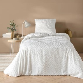 Бяло единично спално бельо от микрофибър 140x200 cm Heltie – douceur d'intérieur