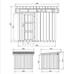 LP® SmartSide® панелен навес – 236 x 250 см – 6 м2