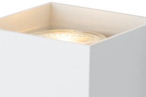 Дизайнерски квадратен стенен аплик бял - Sabbir