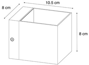 Комплект от 2 интелигентни стенни лампи тъмно бронз 8 см с WiFi G9 - Transfer