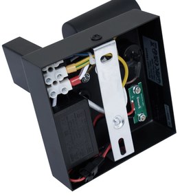 Модерна черна стенна лампа с USB-C, накланяща се - Rex