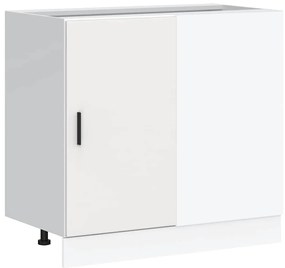 854289 vidaXL Долен шкаф за мивка "Lyon" бял, инженерно дърво