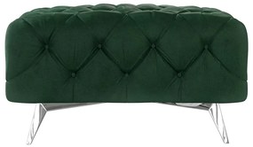 Тъмнозелена кадифена табуретка Chelsea – Ropez