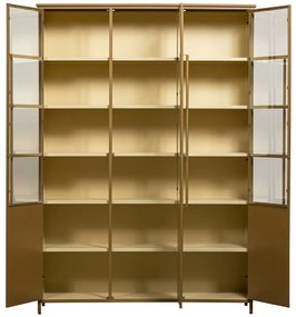 Метална витрина в цвят горчица 140x200x44 cm Exhibit – WOOOD