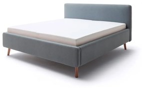 Синьо-сиво двойно легло с решетка и място за съхранение , 160 x 200 cm Mattis - Meise Möbel