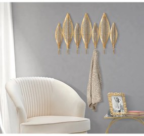 Метална стенна закачалка златна Long Leaf – Mauro Ferretti