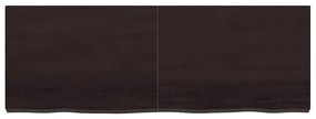 363825 vidaXL Стенен рафт тъмнокафяв 140x50x(2-6) см обработен масивен дъб