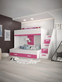Многофункционално легло Party XVI-Leuko-Roz