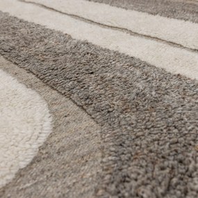 Сив/бежов килим със смес от вълна 170x240 cm Moro – WOOOD