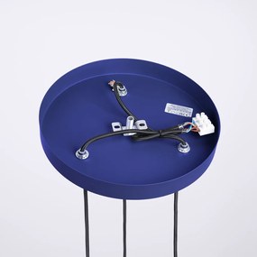 Тъмносиньо висящо осветително тяло със стъклен абажур ø 25 cm Orbital – Sollux