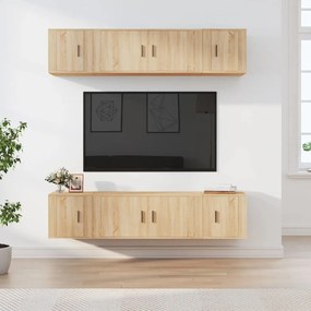 3188657 vidaXL Комплект ТВ шкафове от 6 части, сонома дъб, инженерно дърво