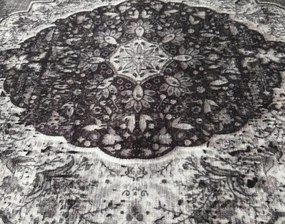 Сив килим с шарка в ориенталски стил Ширина: 80 см | Дължина: 150 см