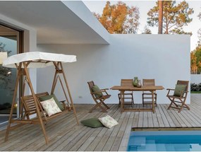 Градинска люлка от масивно дърво в естествен цвят Noemi – Bizzotto