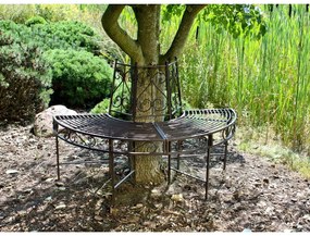 Черна метална градинска пейка Narvi - Garden Pleasure