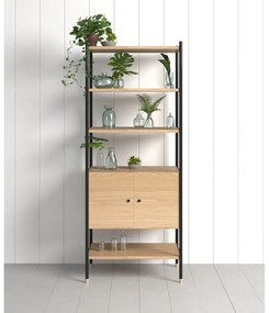 Черна етажерка в дъб 90x180 cm Jungend - Woodman