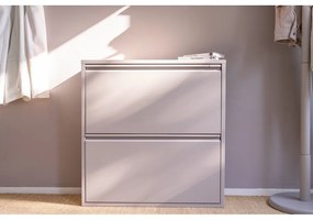 Сиво-бежов метален шкаф за обувки Billy - Spinder Design