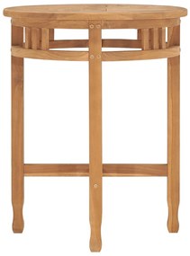 315463 vidaXL Бистро маса, Ø60x75,5 см, тиково дърво масив