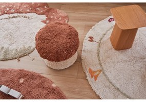 Детски пуф в тухлен цвят/кремав Boletus – Lorena Canals