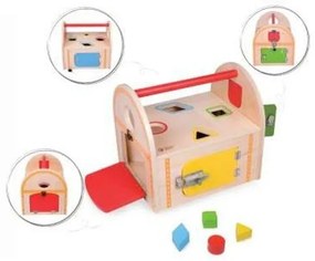 Classic world - Дървена кутия - сортер с различни ключалки