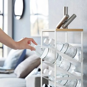 Бял метален стелаж за вино брой бутилки 16 20x88,5x19 cm Tower – YAMAZAKI