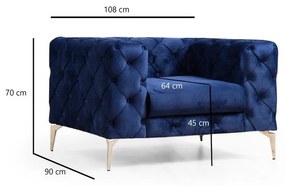 Тъмносин фотьойл Como – Artie