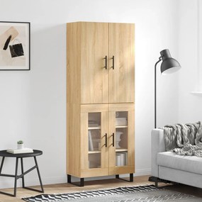 3195758 vidaXL Висок шкаф, дъб сонома, 69,5x34x180 см, инженерно дърво