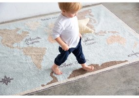 Памучен ръчно изработен детски килим подходящ за пране 140x200 cm Vintage Map – Lorena Canals