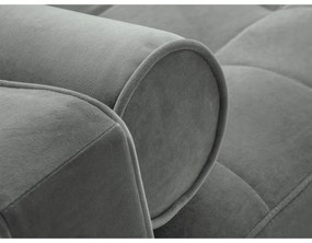 Светлосиво кадифено канапе Santo - Milo Casa