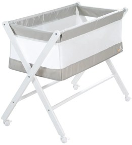 Бяла сгъваема люлка на колела 90x45 cm - Roba