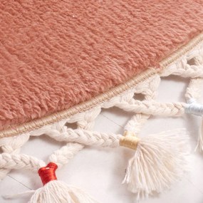 Кафяв килим за баня ø 80 cm Tuft – Foutastic