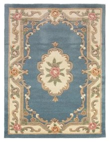 Син вълнен килим , 120 x 180 cm Aubusson - Flair Rugs