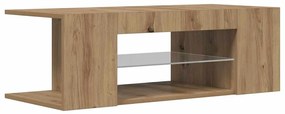 856326 vidaXL ТВ шкаф с LED осветление, 90x39x30 см, инженерно дърво