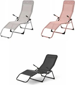 Сгъваем ергономичен градински шезлонг Loft S-Curve Texteline cветлосиво