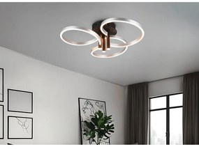 Черно и сребърно LED затъмняващо се осветително тяло за таван Caruso – Trio