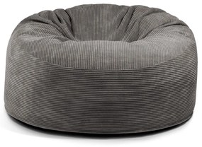 Тъмносив пуф от рипсено кадифе Om 135 – SLOWDOWN